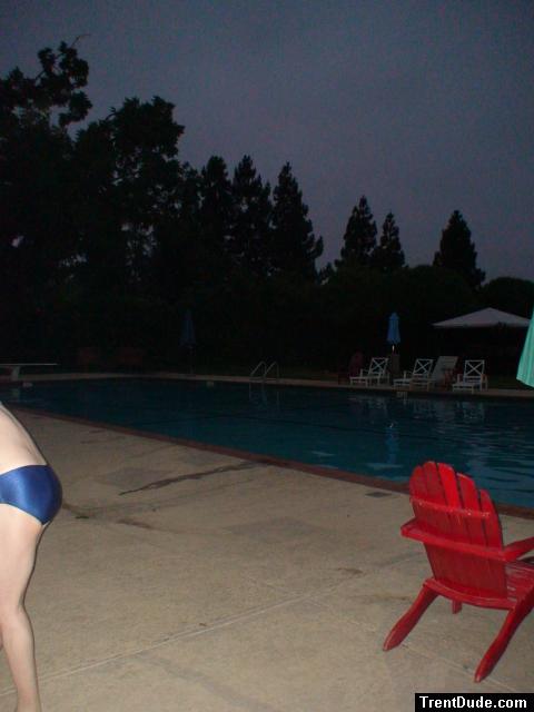 Blue speed / red stripe morning swim (rear)