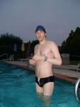 Black speedo , morning swim
