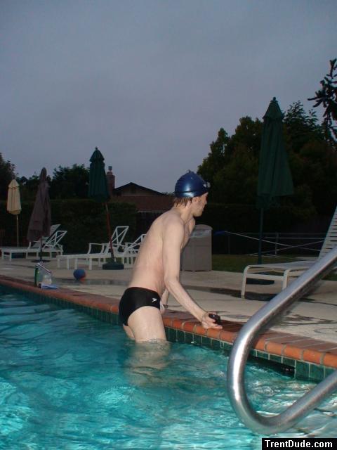 Black speedo , morning swim (stretch)