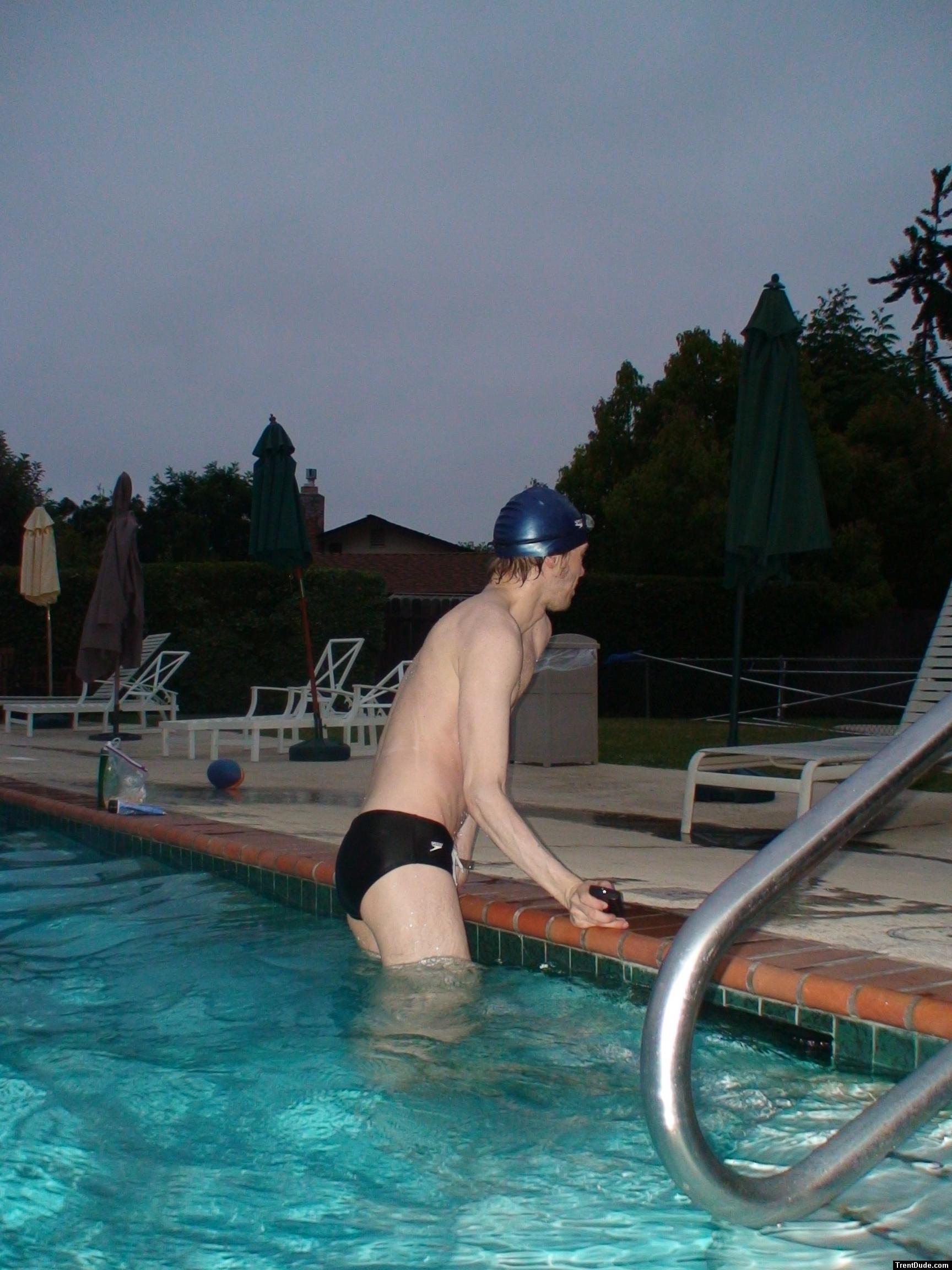 Black speedo , morning swim (stretch)