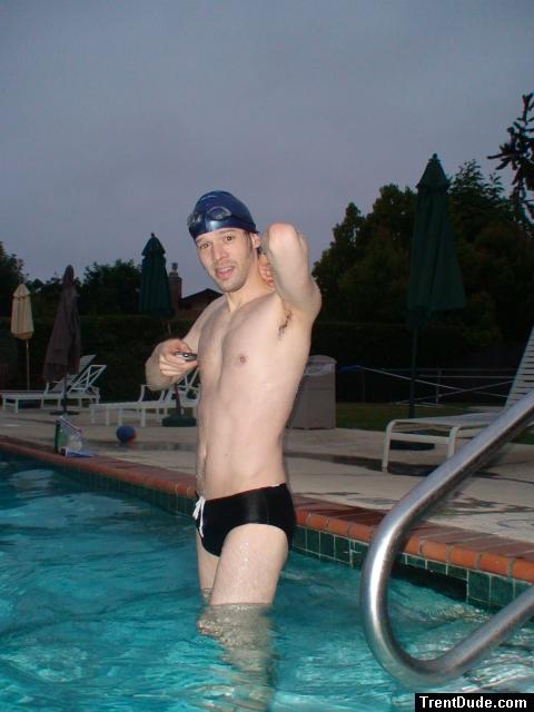 Black speedo , morning swim (stretch)