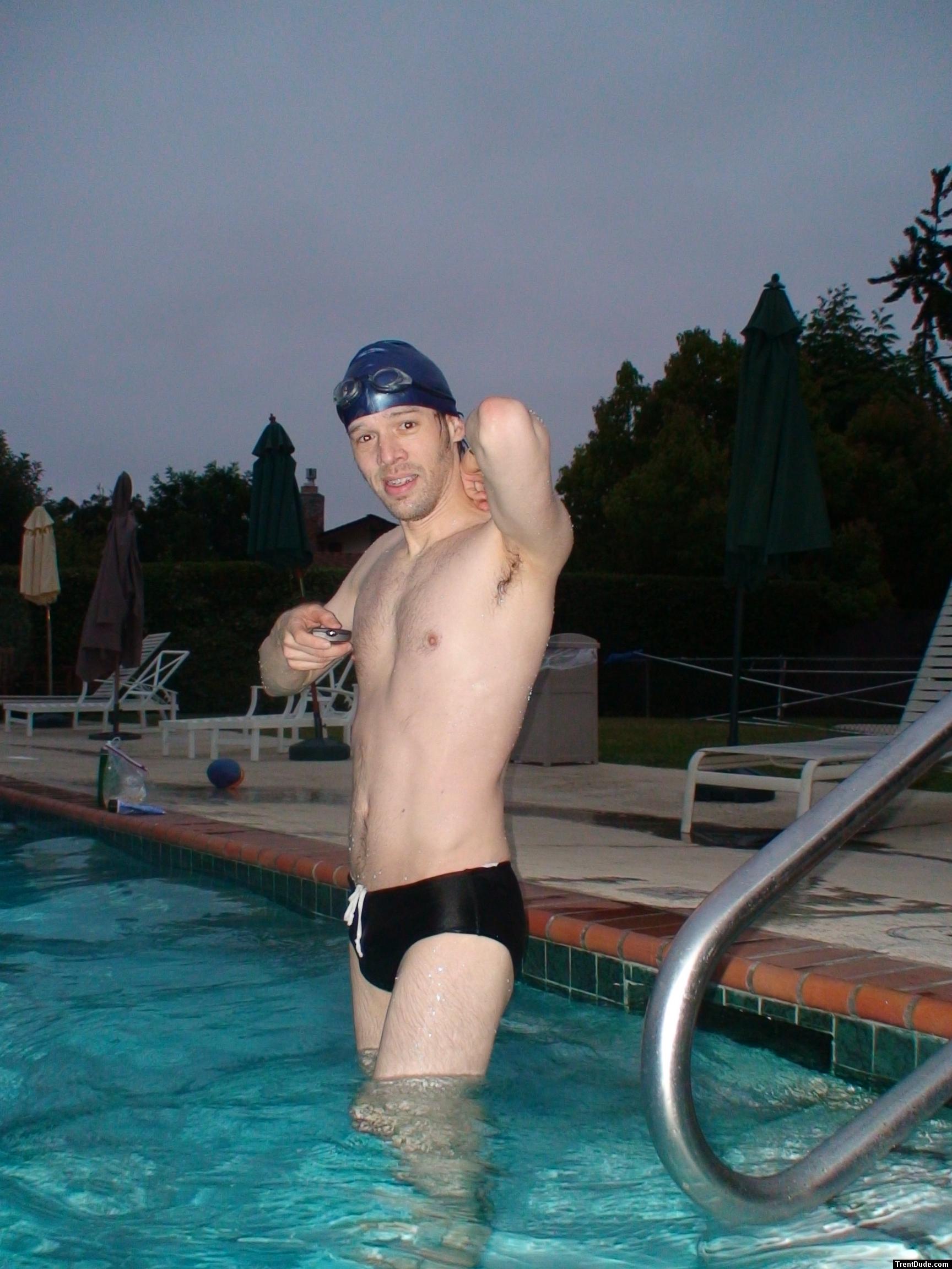 Black speedo , morning swim (stretch)