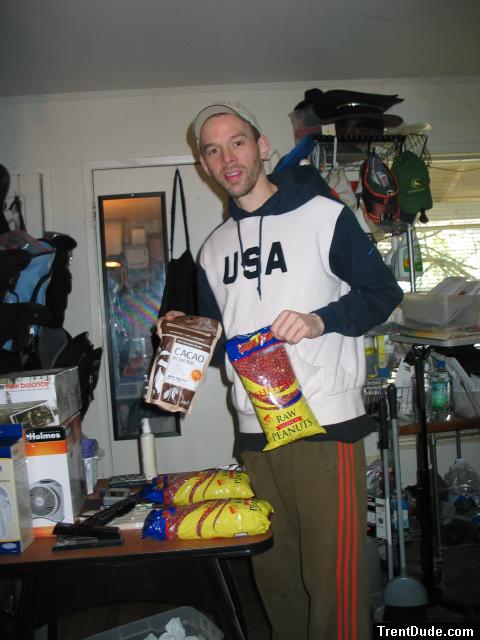 Raw organic coacoa and raw organic peanuts