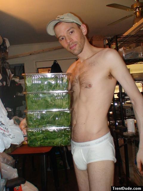 Organic spinach and Calvin Klein underwear