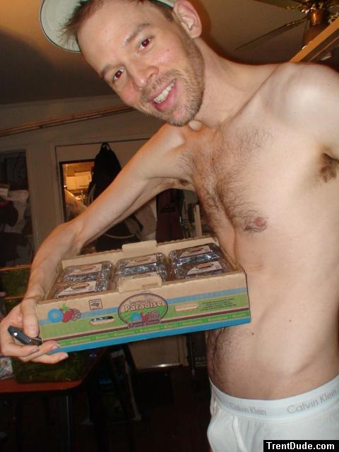 Beard, hairy chest, and blueberries