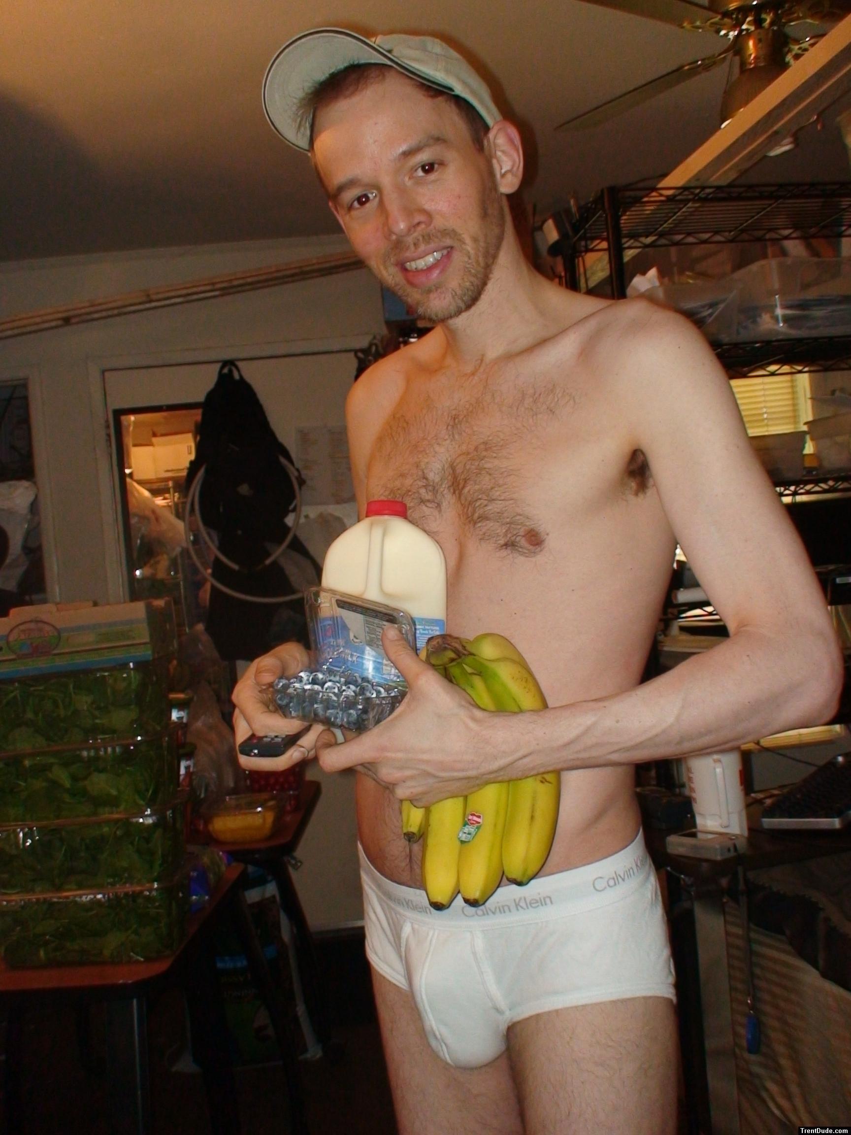 favorite smoothie is bananas, blueberries, and raw milk