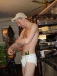 A big chili pepper holstered in the underwear