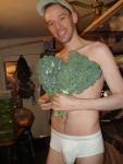 Bulging specimen of organic kale