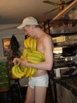 A banana caught in the waist band