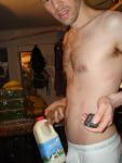 Milk and hairy chest and fuzzy kiwis