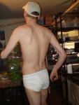 Calvin Klein white briefs (rear)