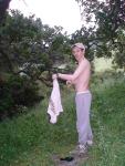 Outdoor sweats photoshoot near a tree
