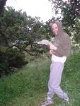 Outdoor sweats photoshoot near a tree