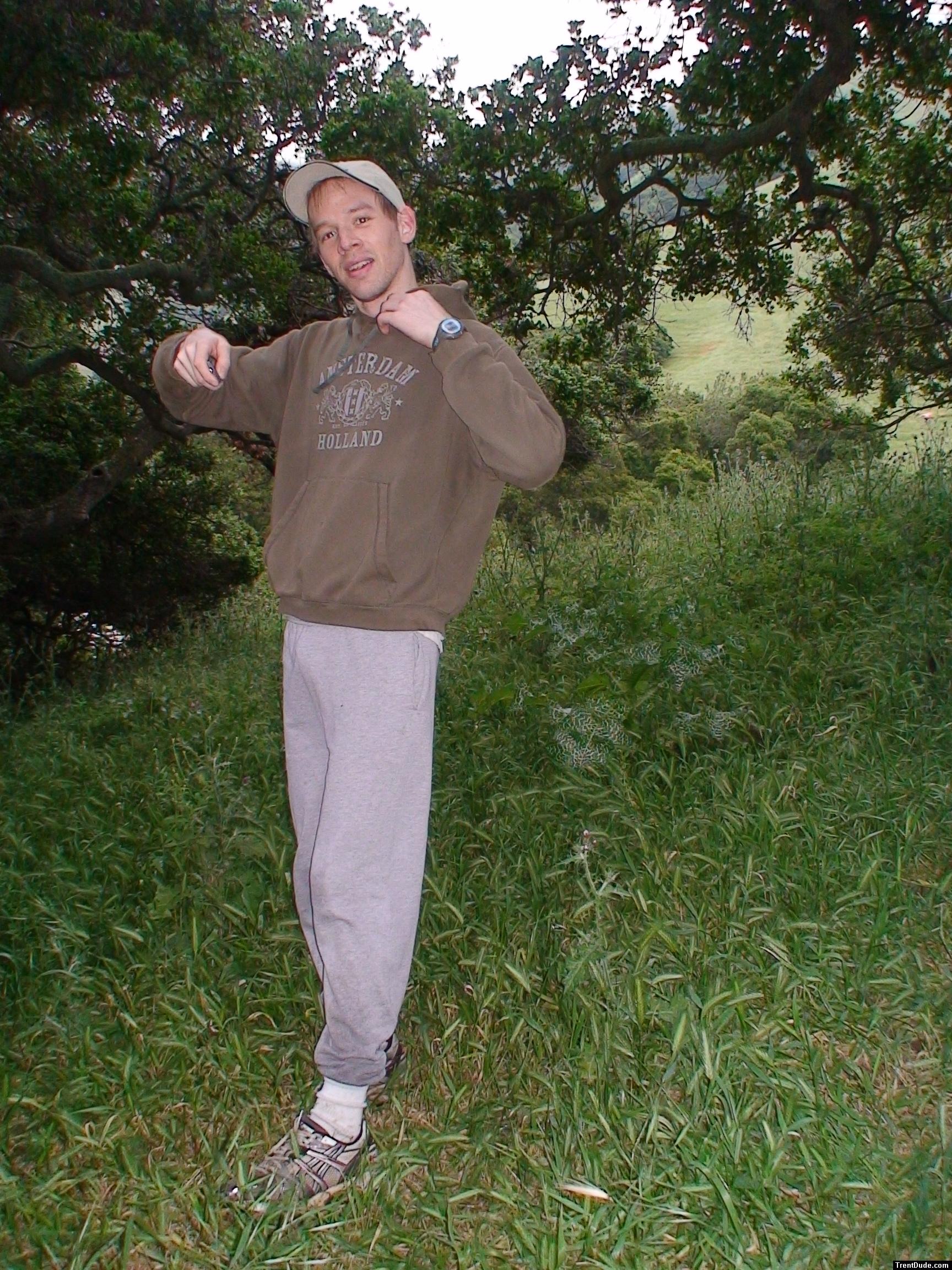 Outdoor sweats photoshoot near a tree (best)
