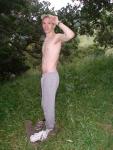 Outdoor sweats photoshoot near a tree
