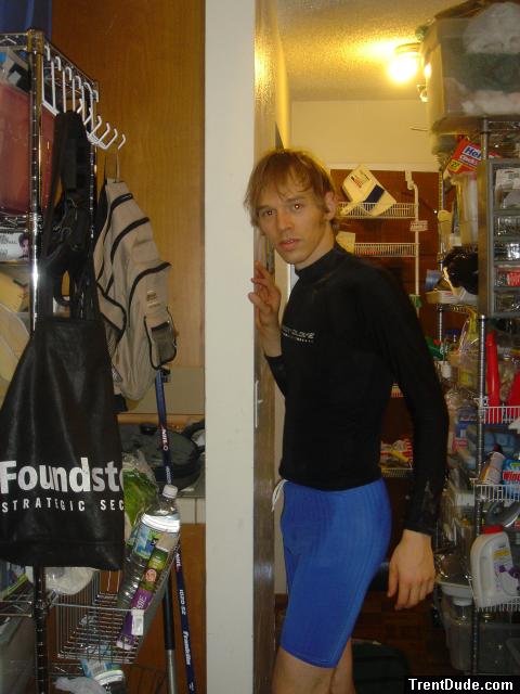 Trent with Body glove aqua top, Speedo aqua pants. - Left Side 0