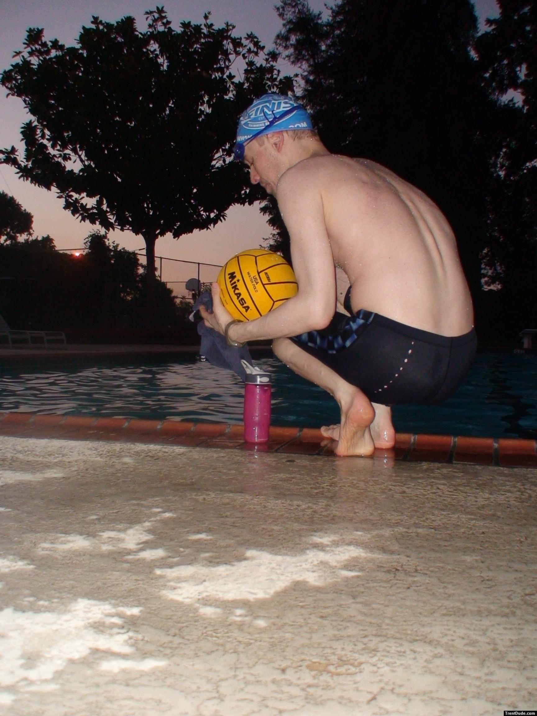 Black Nike Jammer and water polo ball