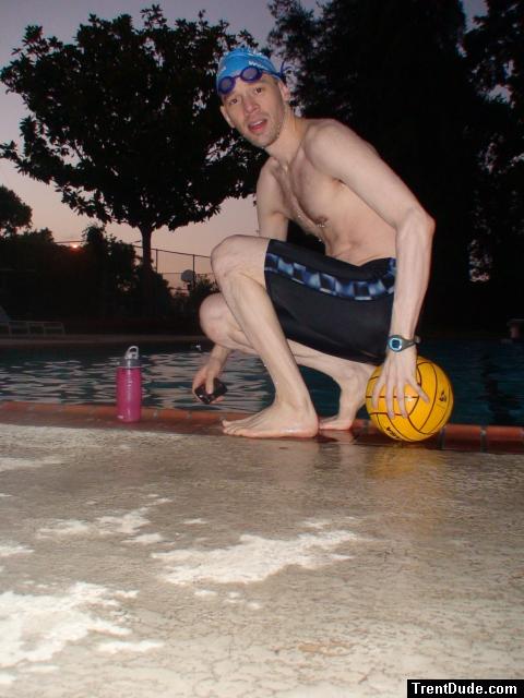 Black Nike Jammer and water polo ball