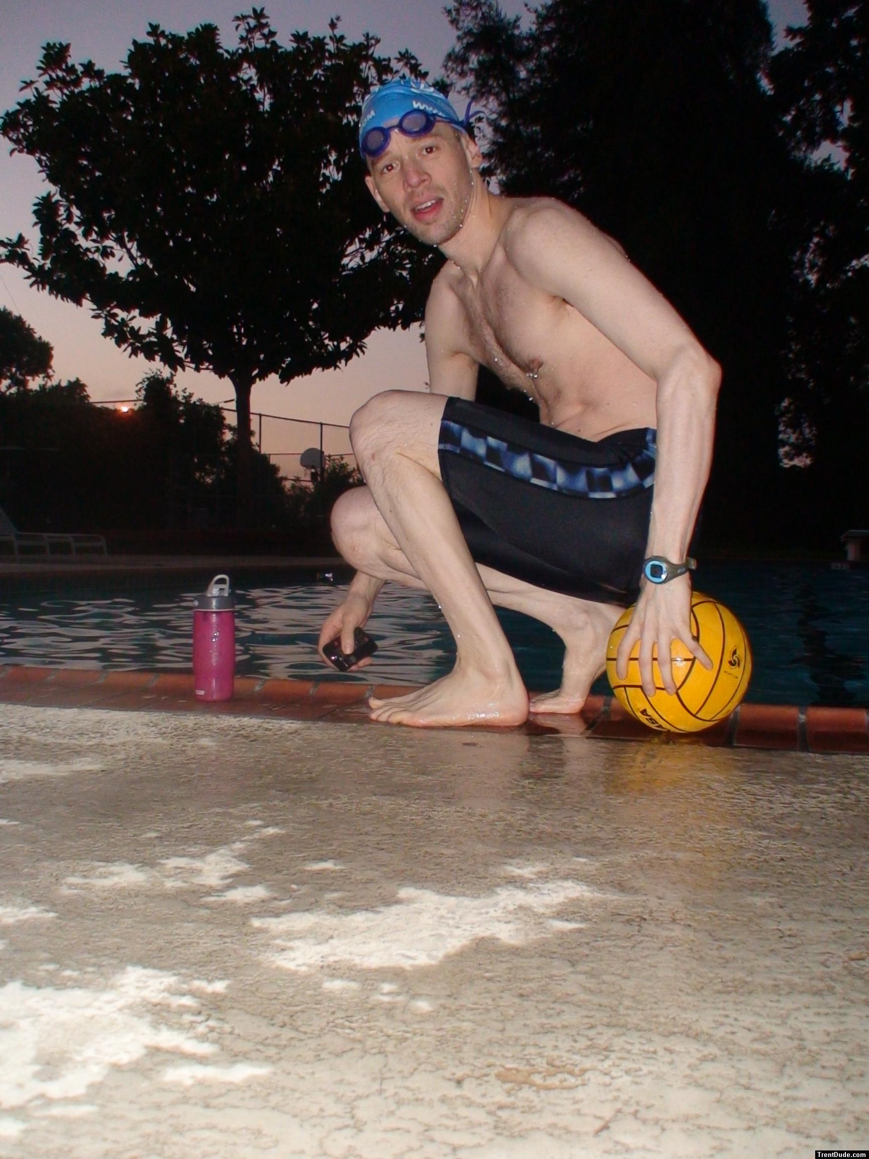 Black Nike Jammer and water polo ball