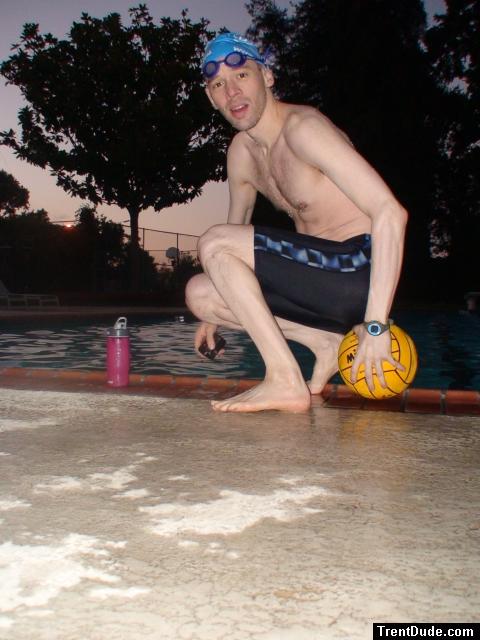 Black Nike Jammer and water polo ball