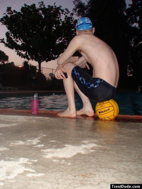 Black Nike Jammer and water polo ball