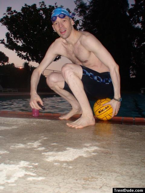 Black Nike Jammer and water polo ball