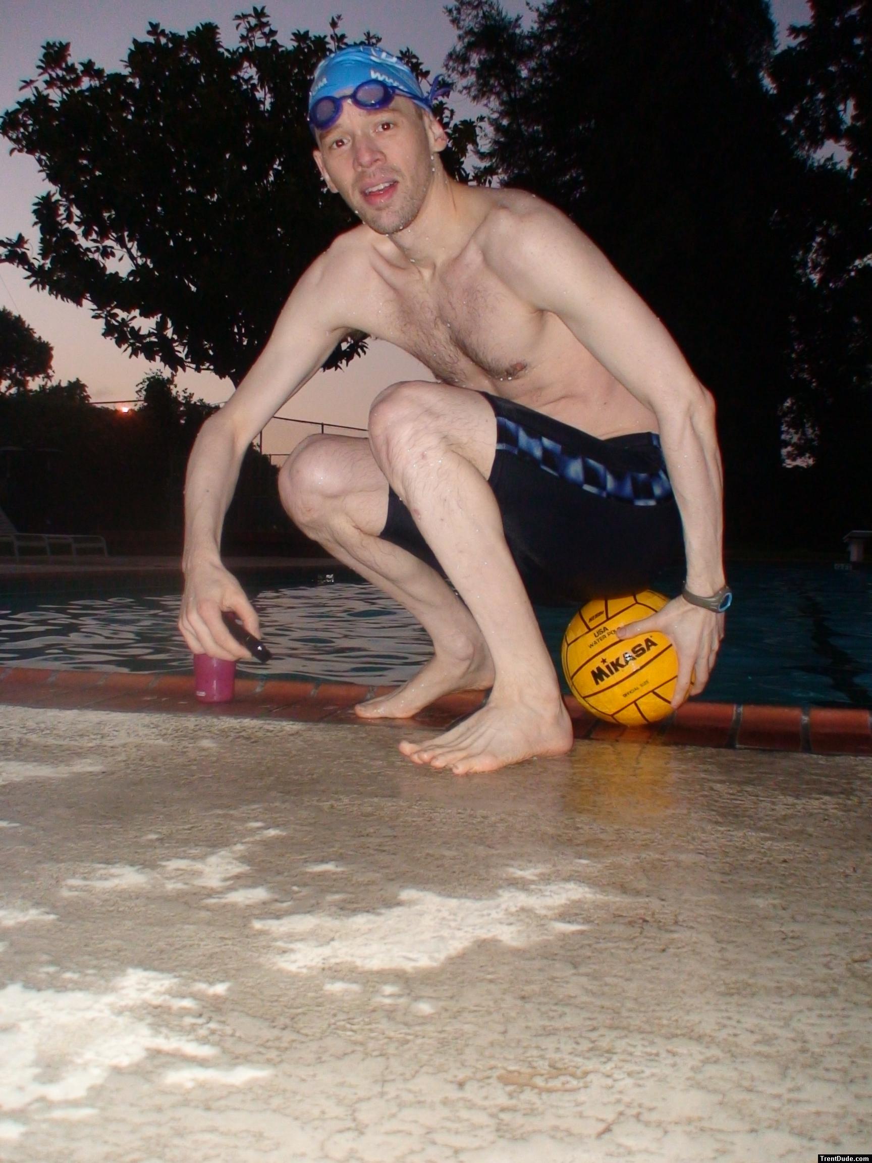 Black Nike Jammer and water polo ball