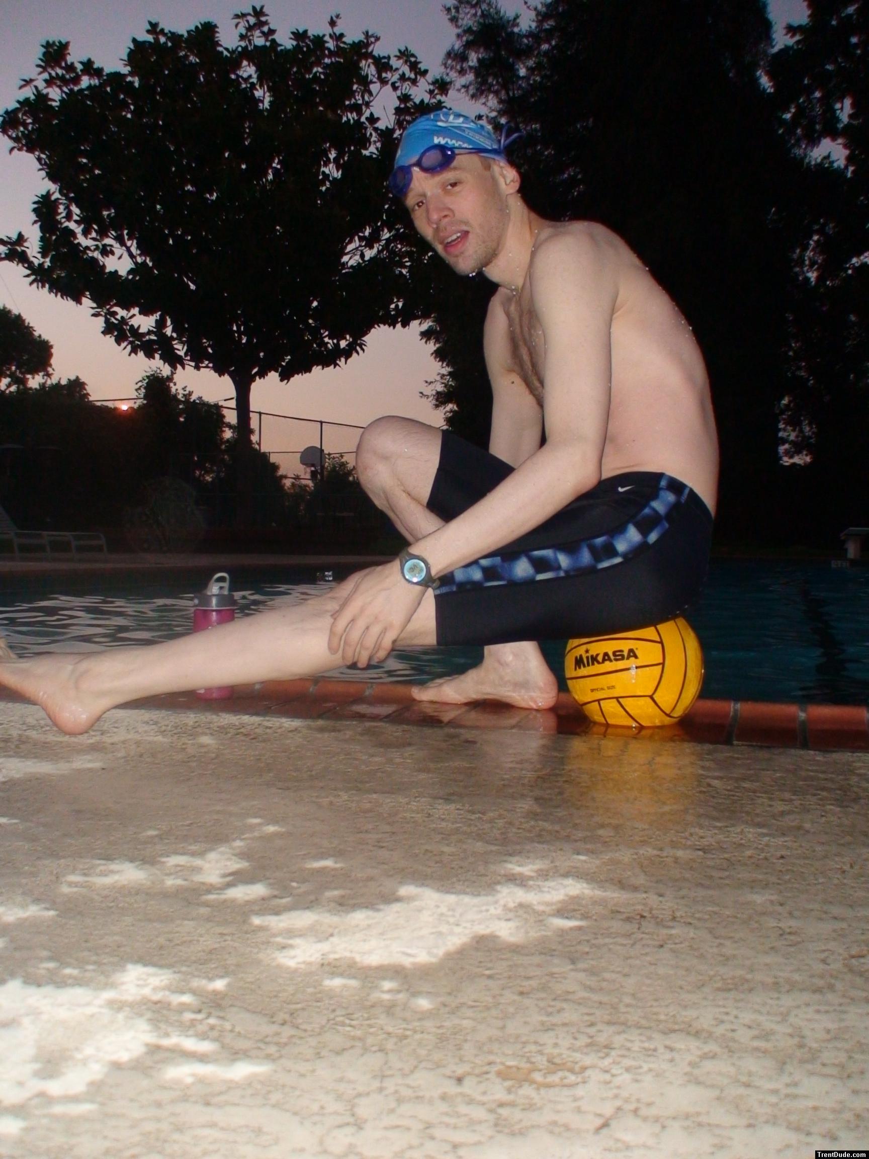 Black Nike Jammer and water polo ball