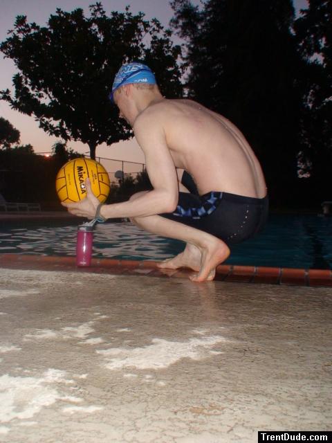 Black Nike Jammer and water polo ball