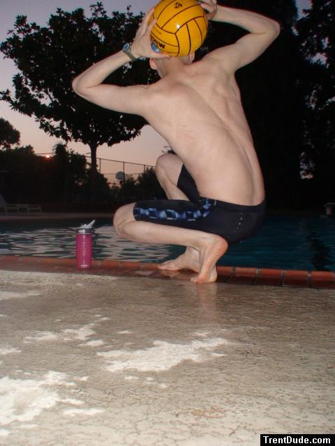 Black Nike Jammer and water polo ball