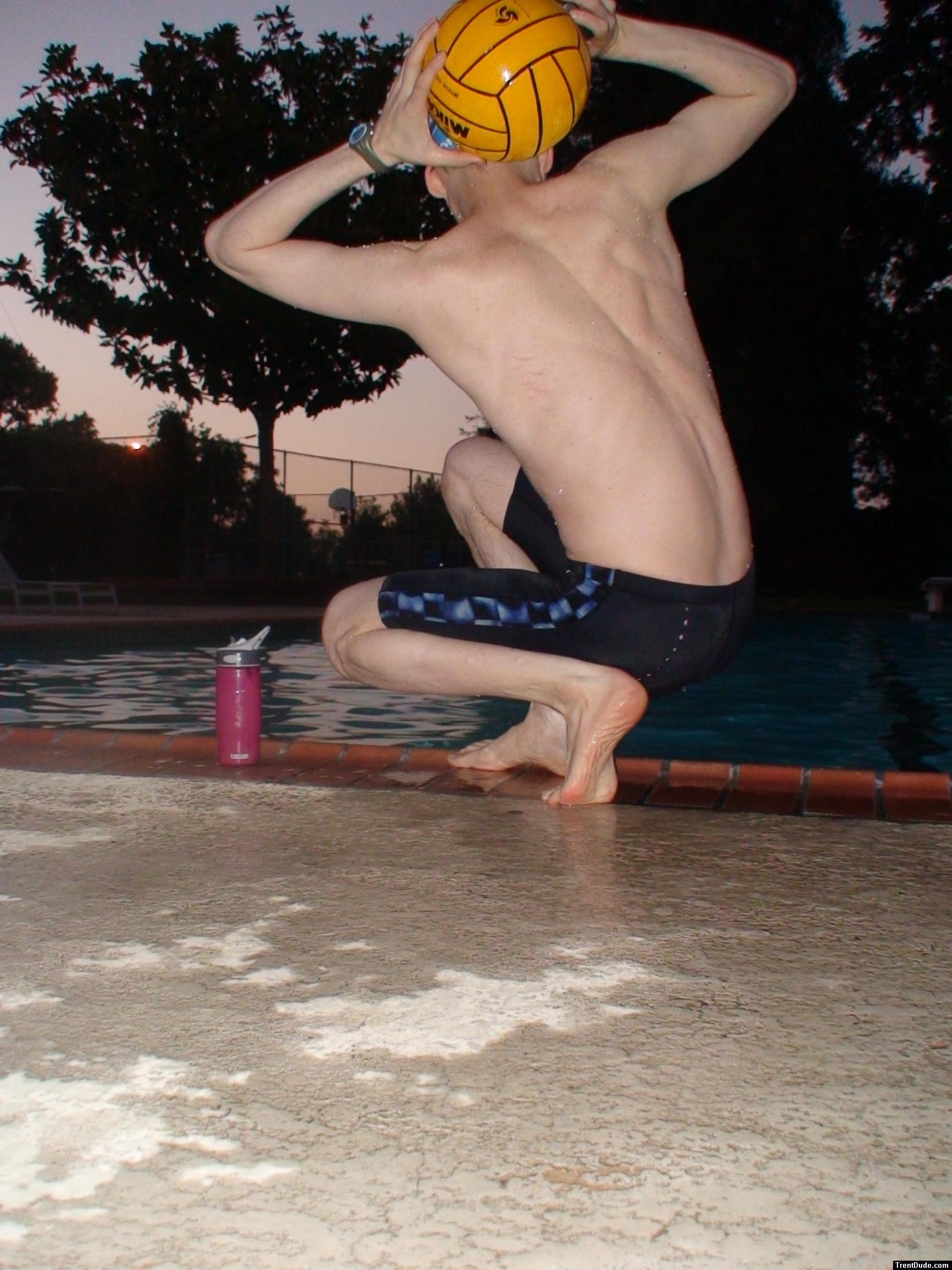 Black Nike Jammer and water polo ball