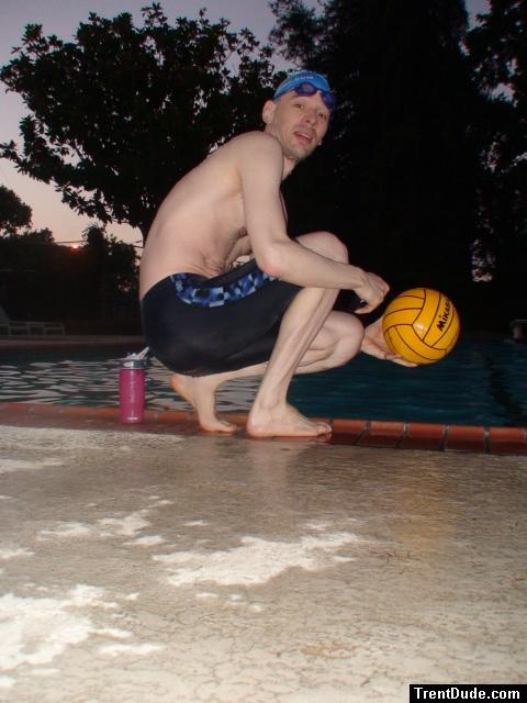 Black Nike Jammer and water polo ball