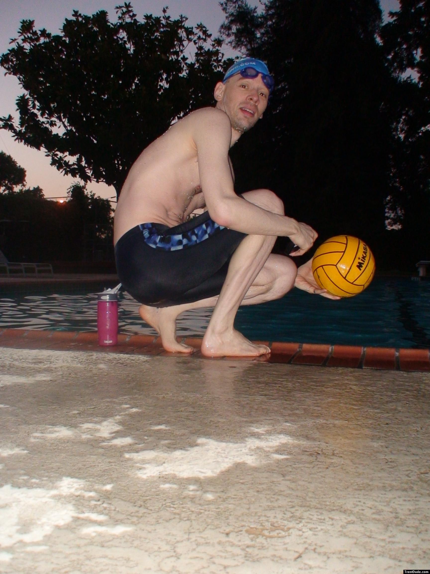 Black Nike Jammer and water polo ball