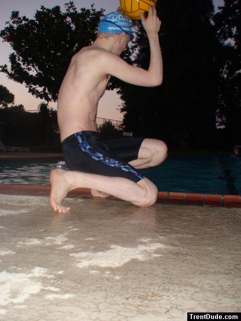 Black Nike Jammer and water polo ball