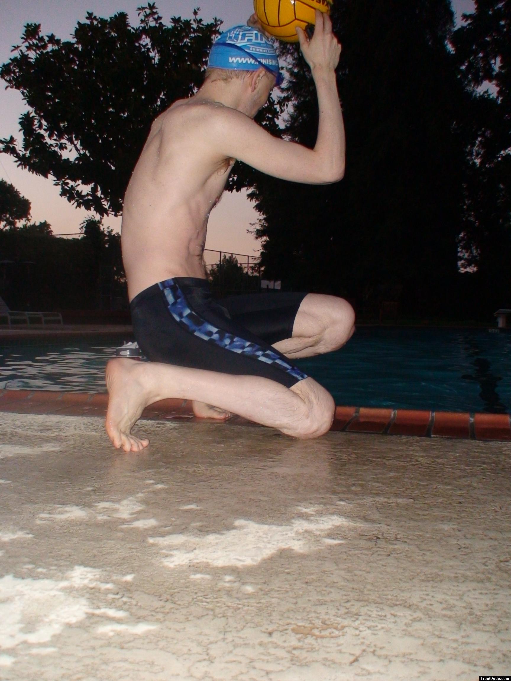 Black Nike Jammer and water polo ball