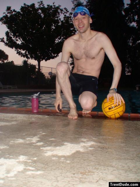 Black Nike Jammer and water polo ball