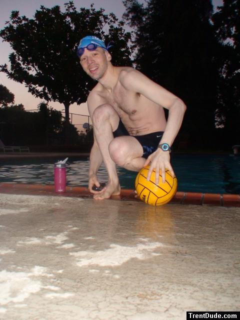 Black Nike Jammer and water polo ball