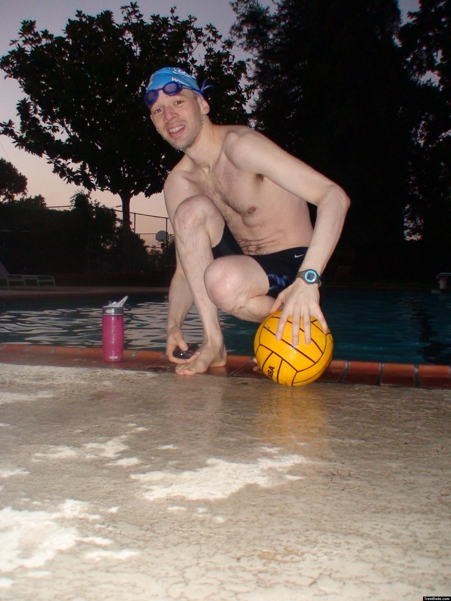 Black Nike Jammer and water polo ball