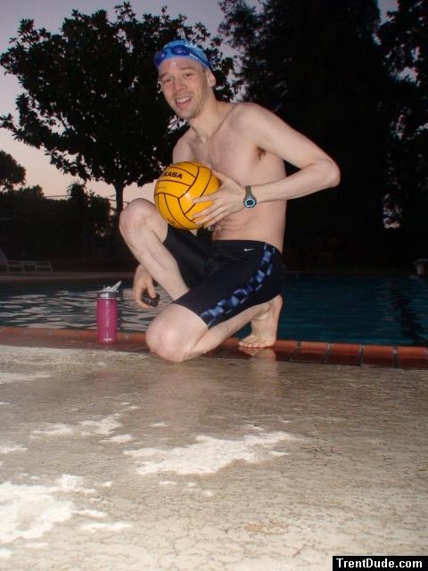 Black Nike Jammer and water polo ball