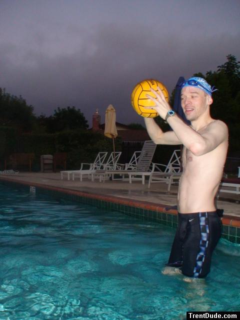 Black Nike Jammer and water polo ball