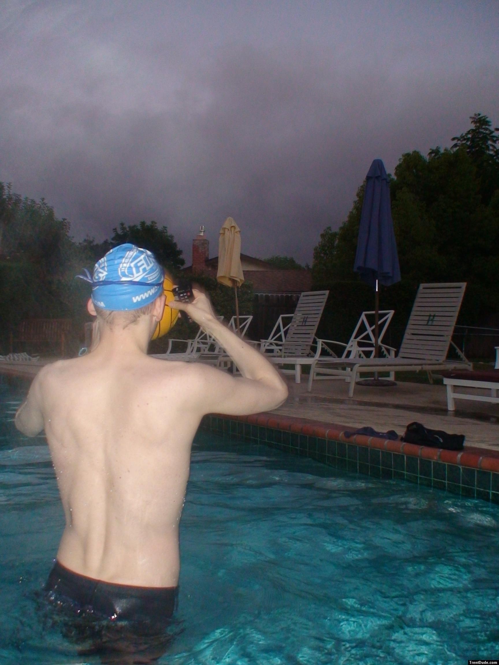 Black Nike Jammer and water polo ball