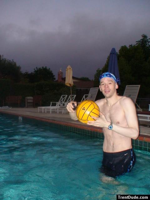 Black Nike Jammer and water polo ball