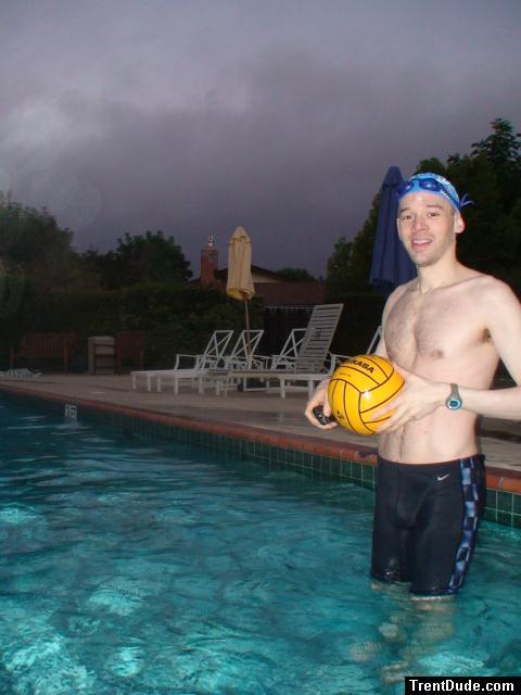 Black Nike Jammer and water polo ball