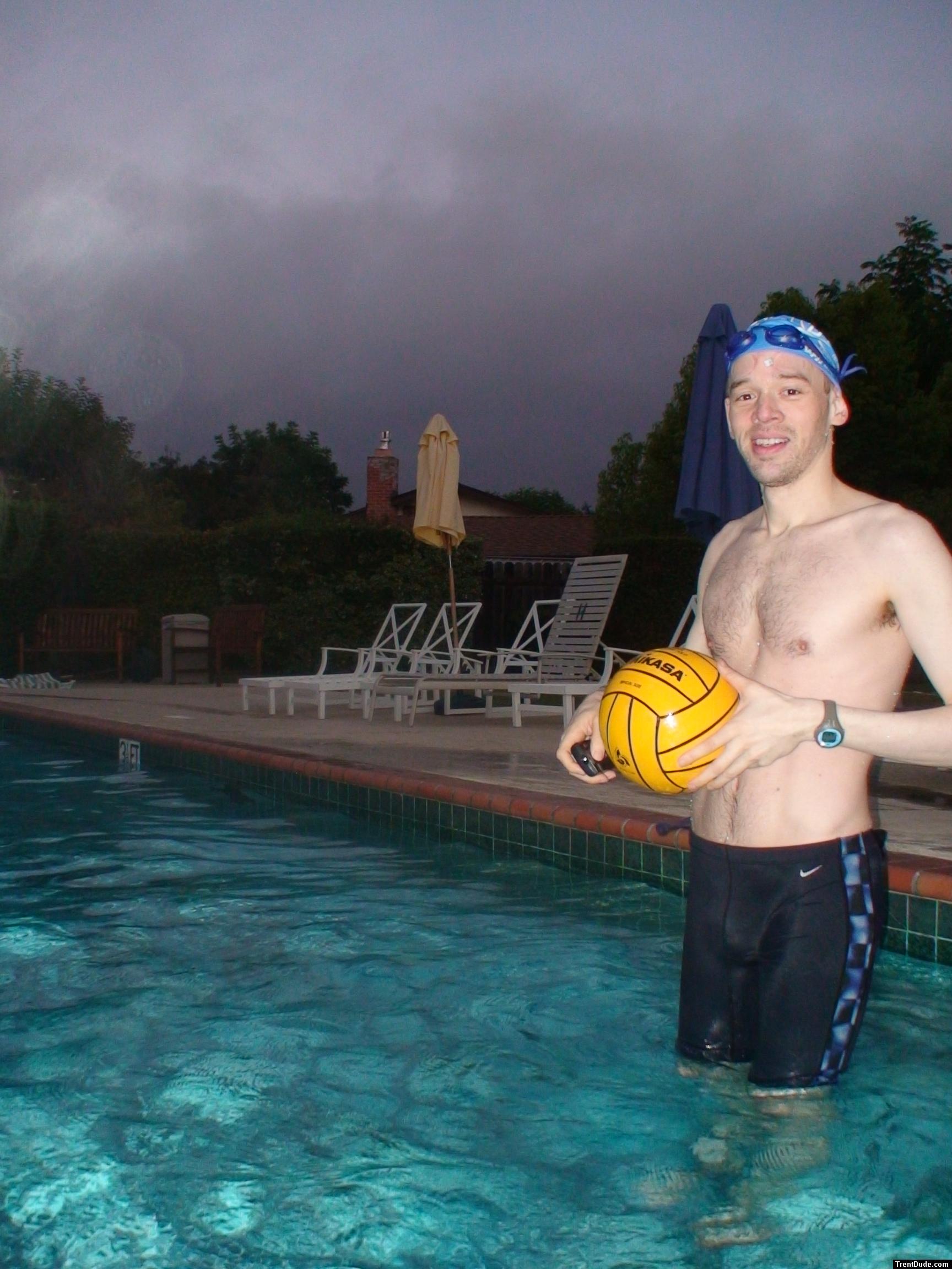 Black Nike Jammer and water polo ball