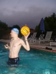 Black Nike Jammer and water polo ball