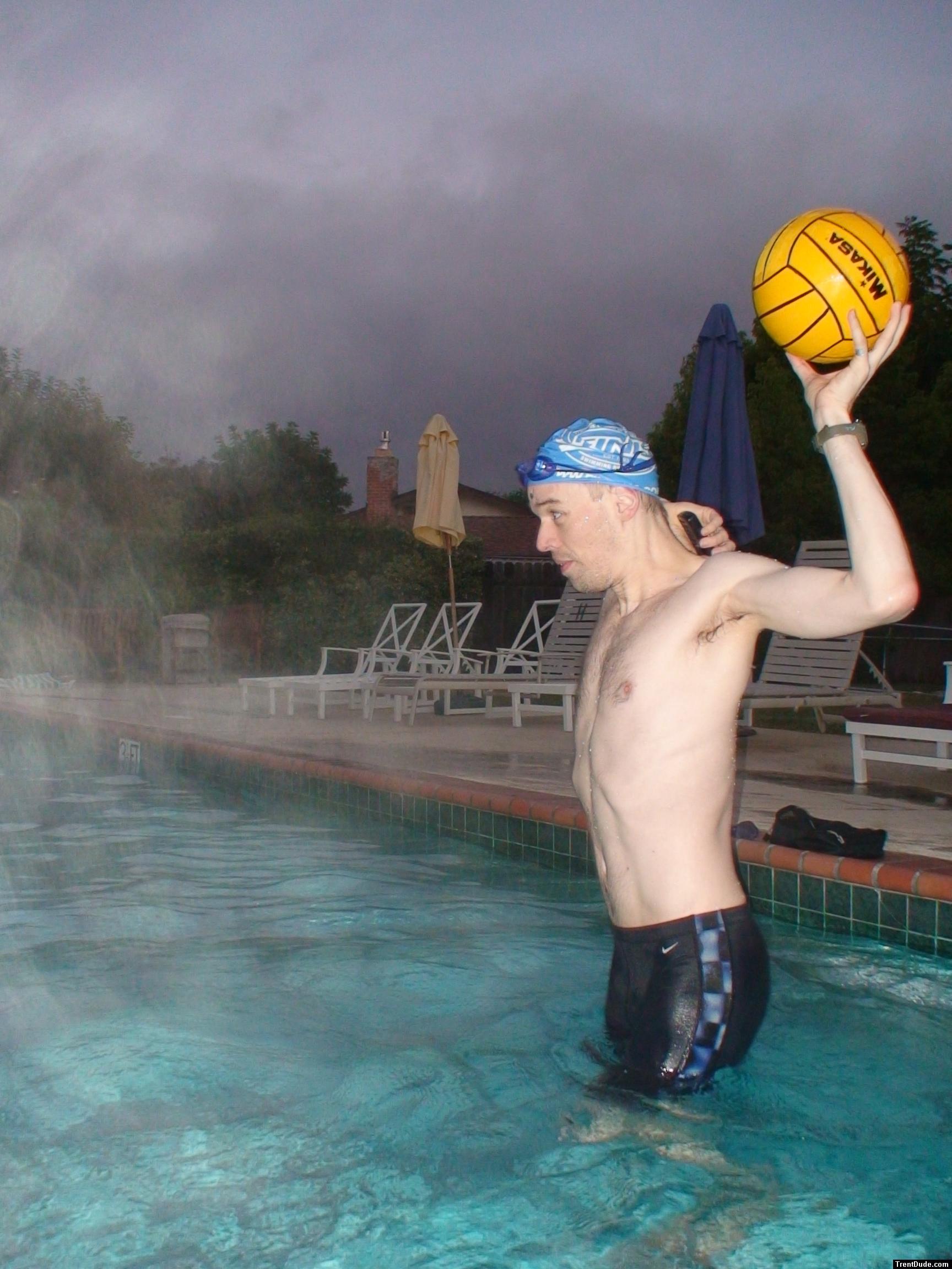 Black Nike Jammer and water polo ball