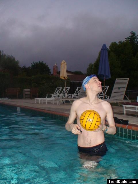 Black Nike Jammer and water polo ball