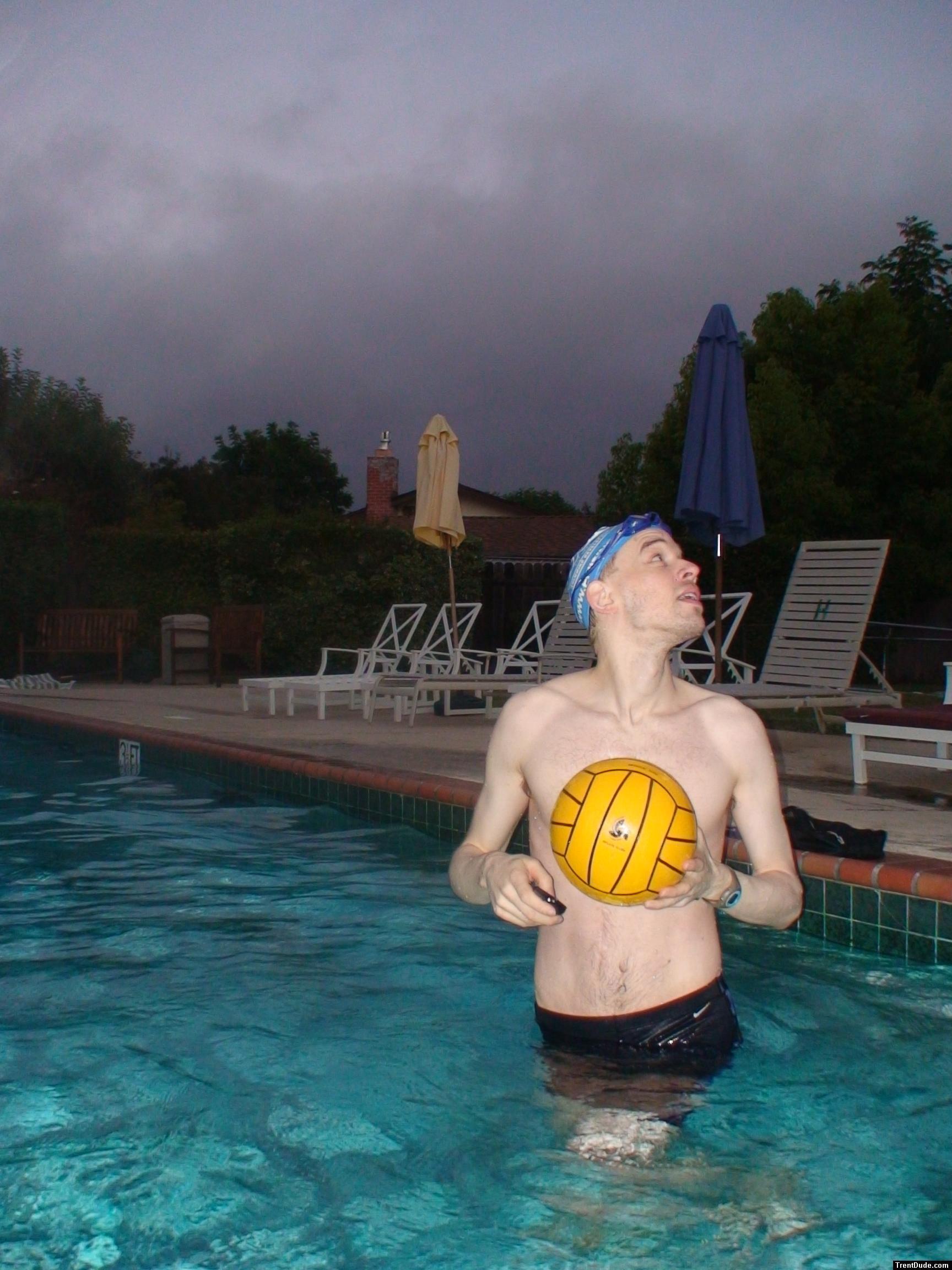Black Nike Jammer and water polo ball