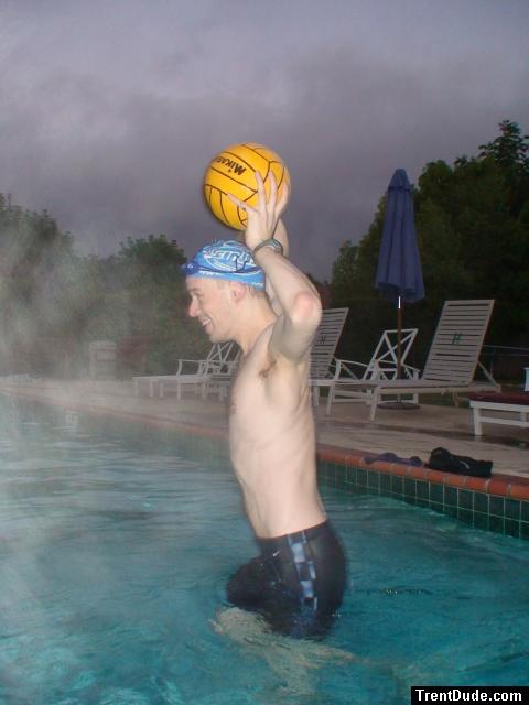 Black Nike Jammer and water polo ball