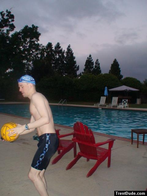Black Nike Jammer and water polo ball (dude)